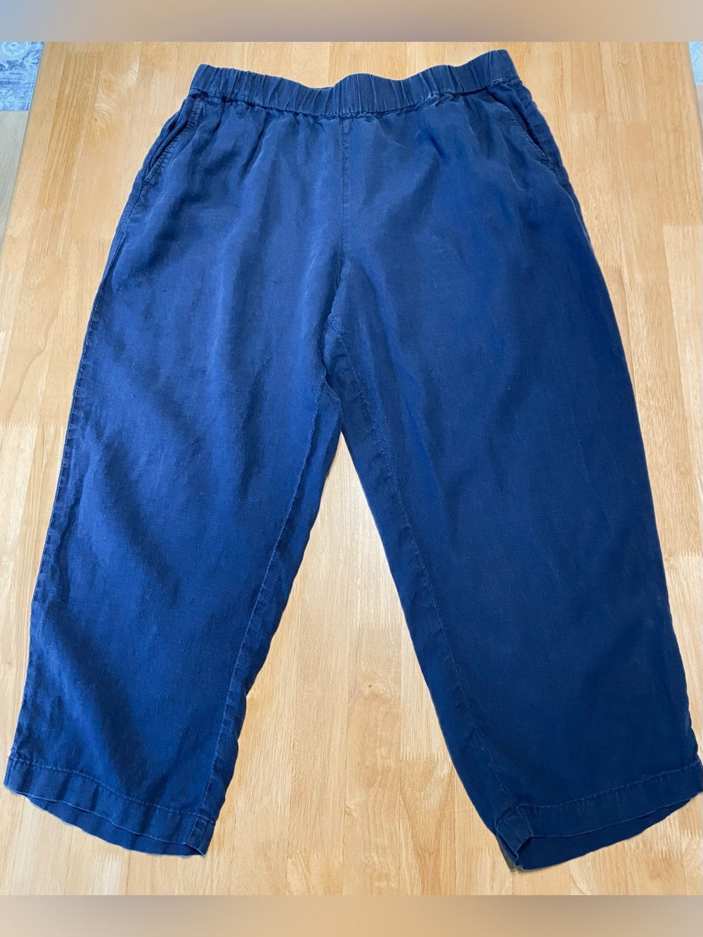 Haven Well Within Linen Wide Leg Pants Navy Blue XL